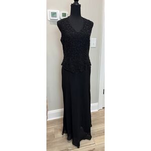 Jkara Beaded Gown Floor Length Mother-of-the-Bride Dress - Women's Size 12